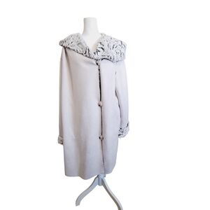 Adrienne Landau Fur & Suede Coat . Size 1X.